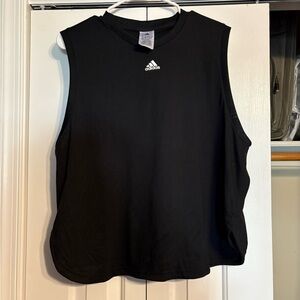 NWT Adidas Black Aeroready Crew Neck Tank Top